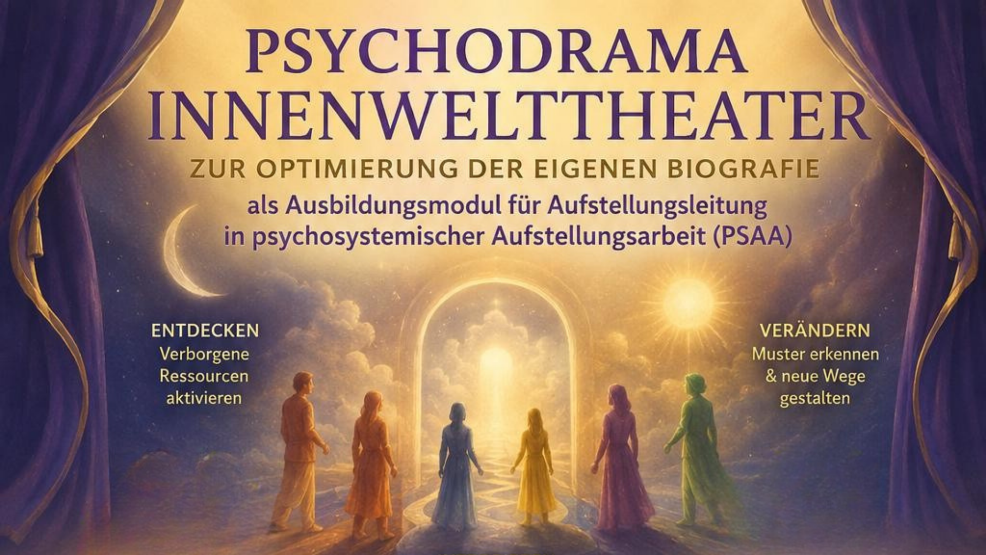 Flyer Psychodrama Innenwelttheater, Termine, Preise und Leitung im Überblick